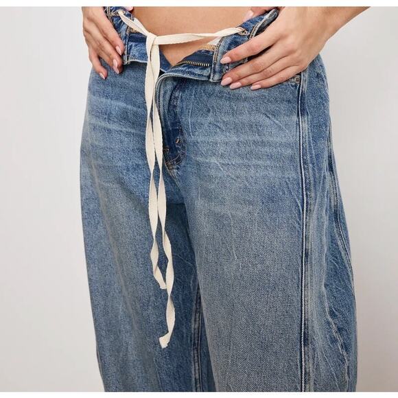 Good American Jeans Womens 8 Good Extreme Barrel High Rise Wide Leg Denim NWT - Picture 4 of 16